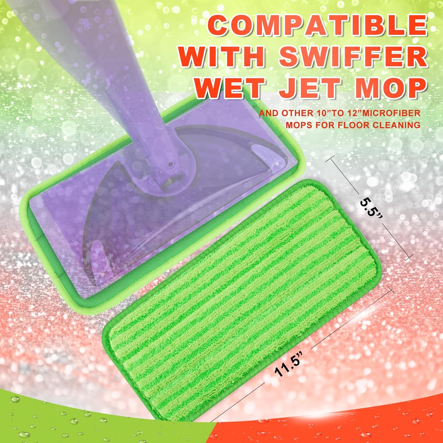 DR DAPPER Reusable Mop Pad Refills 4 Pack