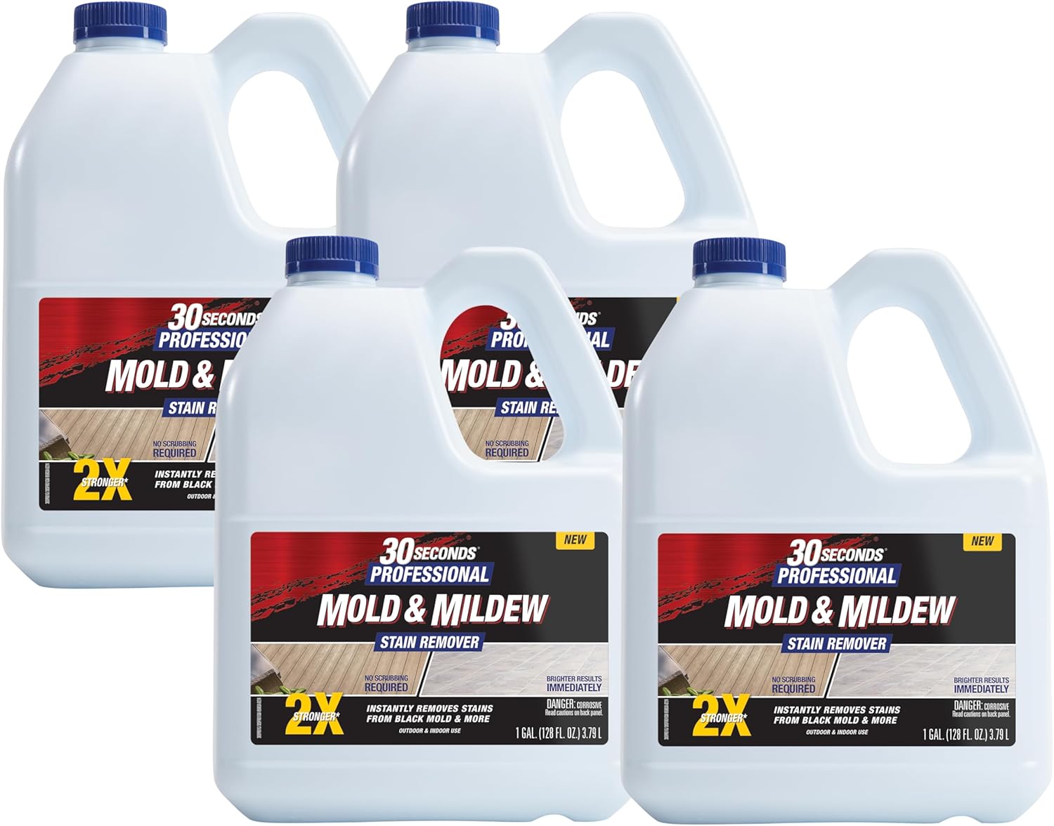 30 SECONDS Pro Mold Mildew Remover 1 Gallon 4 Pack