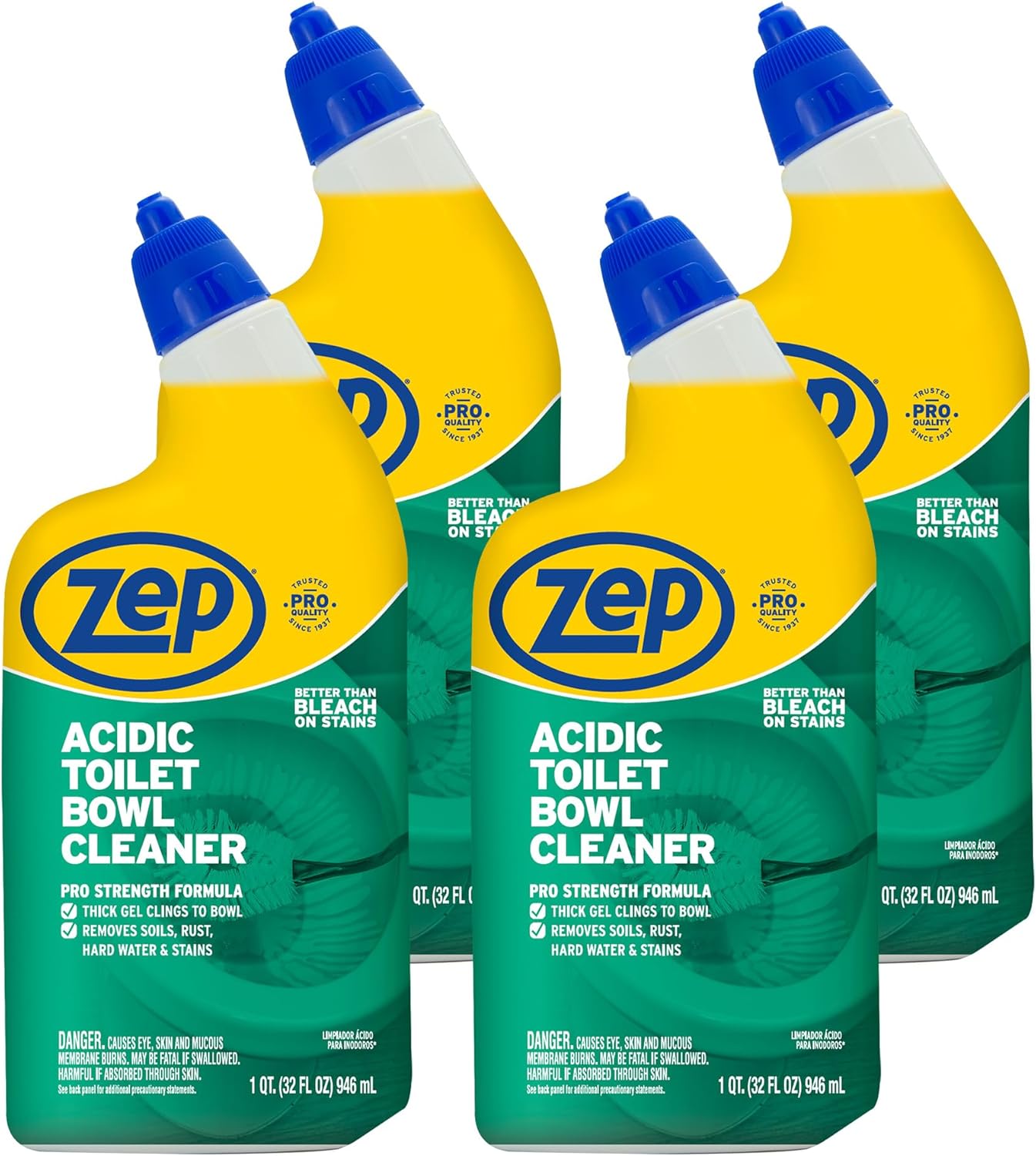 Zep Acidic Toilet Bowl Cleaner 32 oz Case of 4