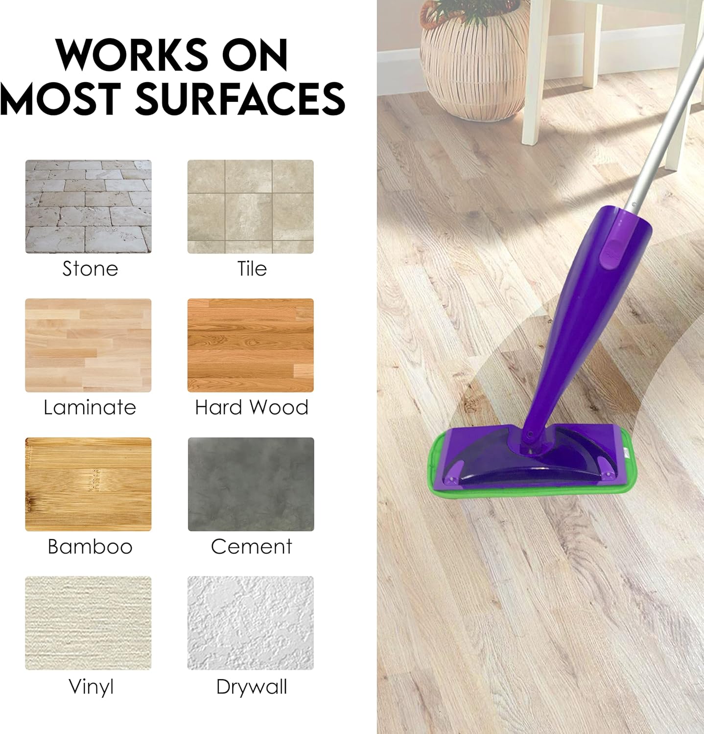 Turbo Microfiber Reusable Mop Pads 8 Pack