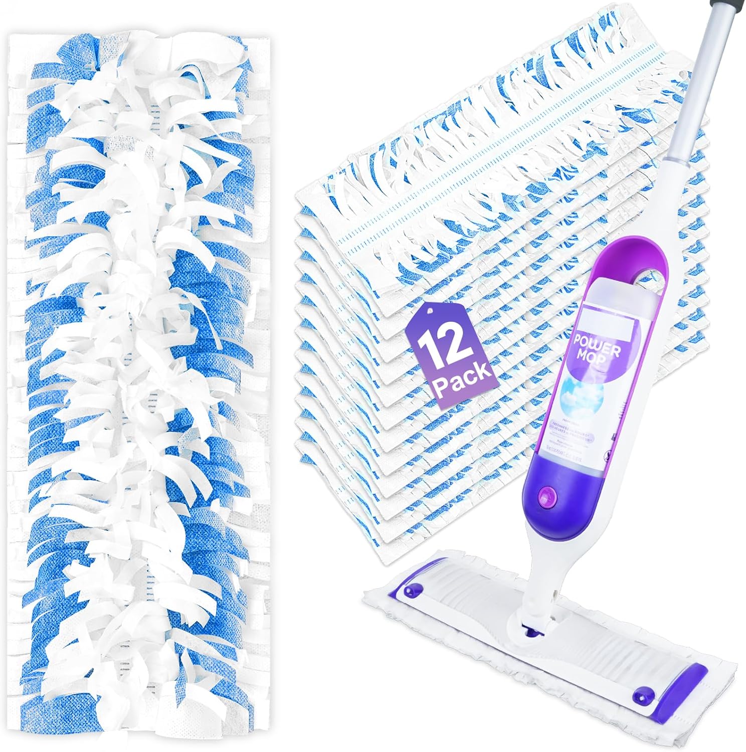 12 Pack Power Mop Refills for Swiffer Power Mop