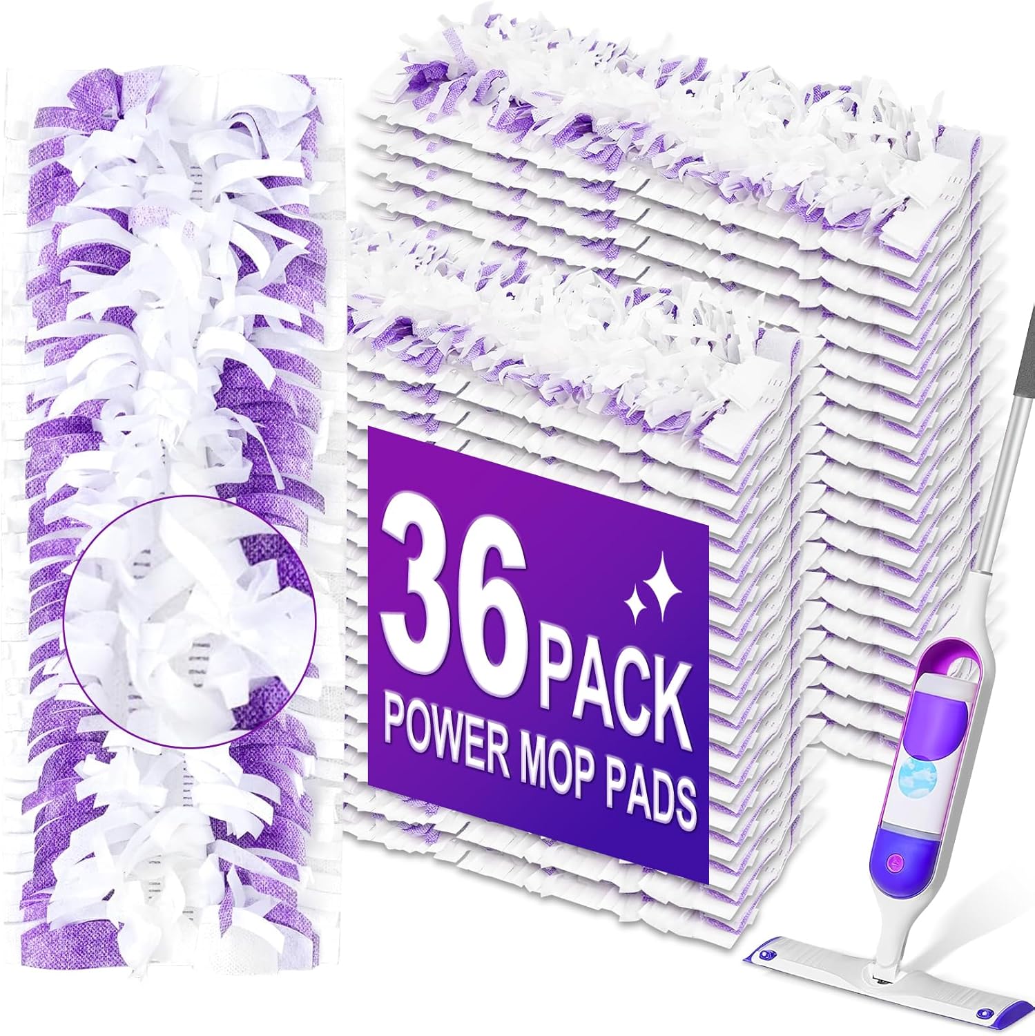 Cafonil Power Mop Pads Refills 36 PCS Multi-Surface