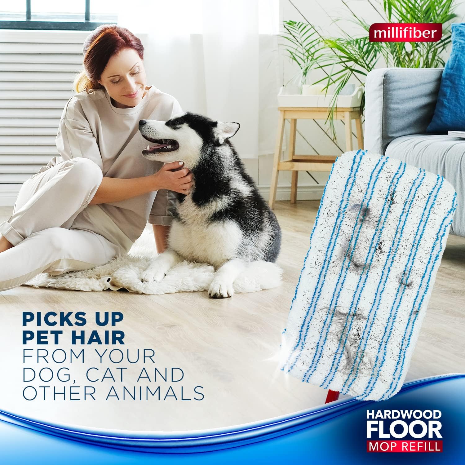 Millifiber Microfiber Mop Refills 15x8 6-Pack