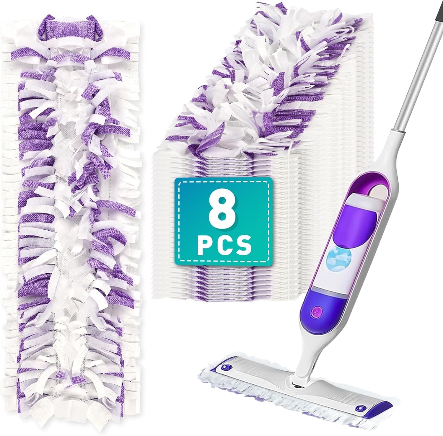 ZMZPA Power Mop Pads Refill for Swiffer PowerMop 8 Count Multi-Surface