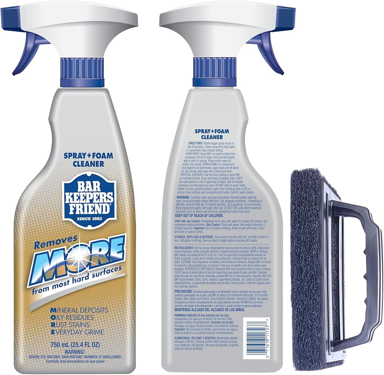 Daily Shower Spray Kit with Foam Scrub Brush