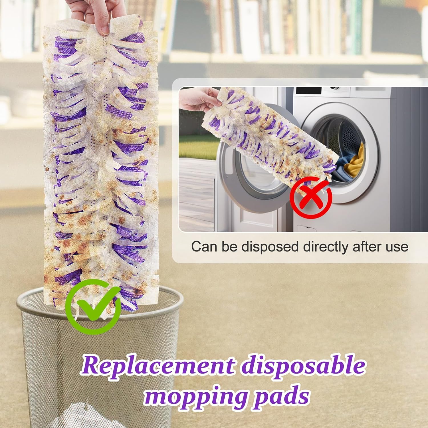 DLAIMI 12 Pack PowerMop Pads Refills for Swiffer