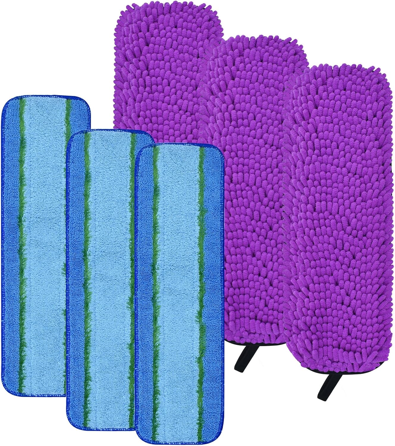 DLAIMI 6 Pack Pet Hair Microfiber Mop Pads Set