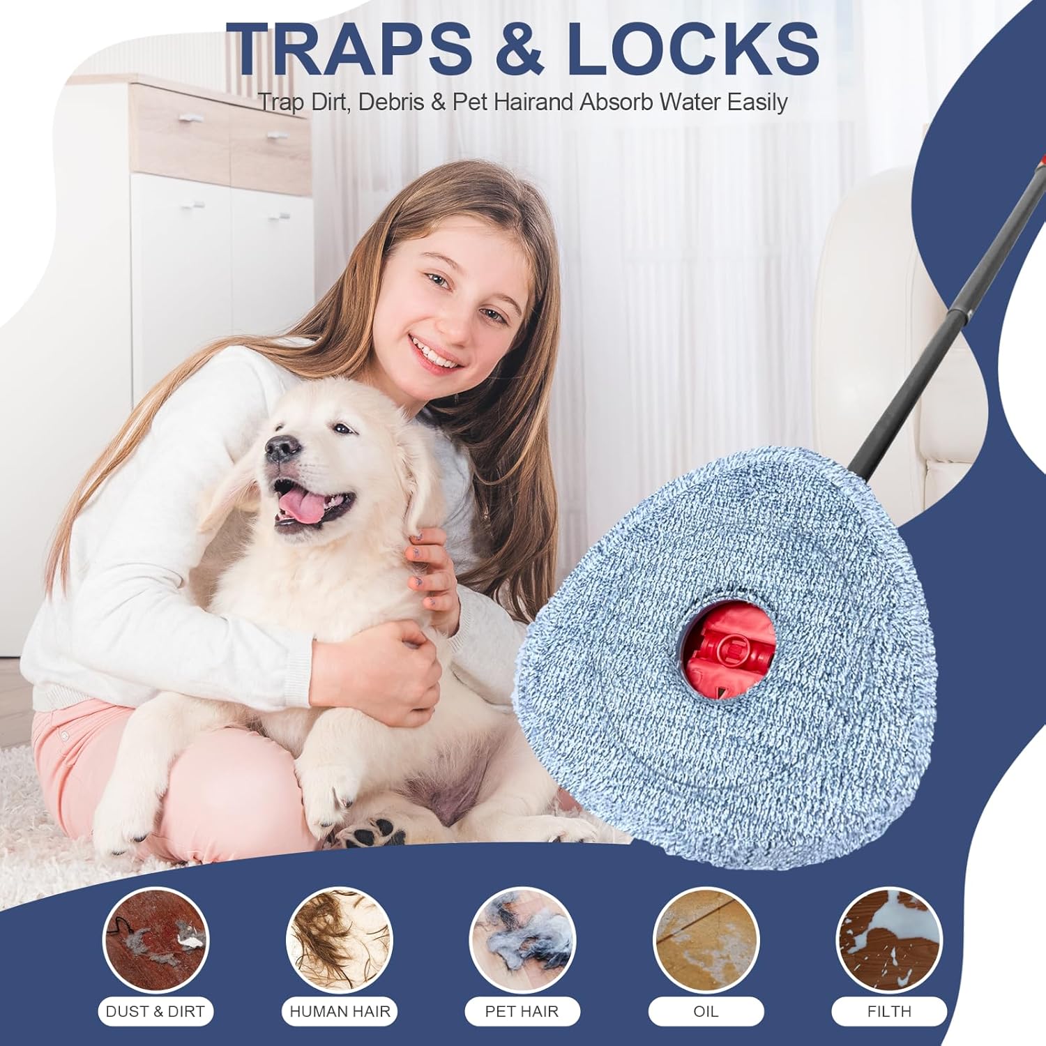 Koolstuffs Mop Pads for O-Cedar 4 Pack Upgrade