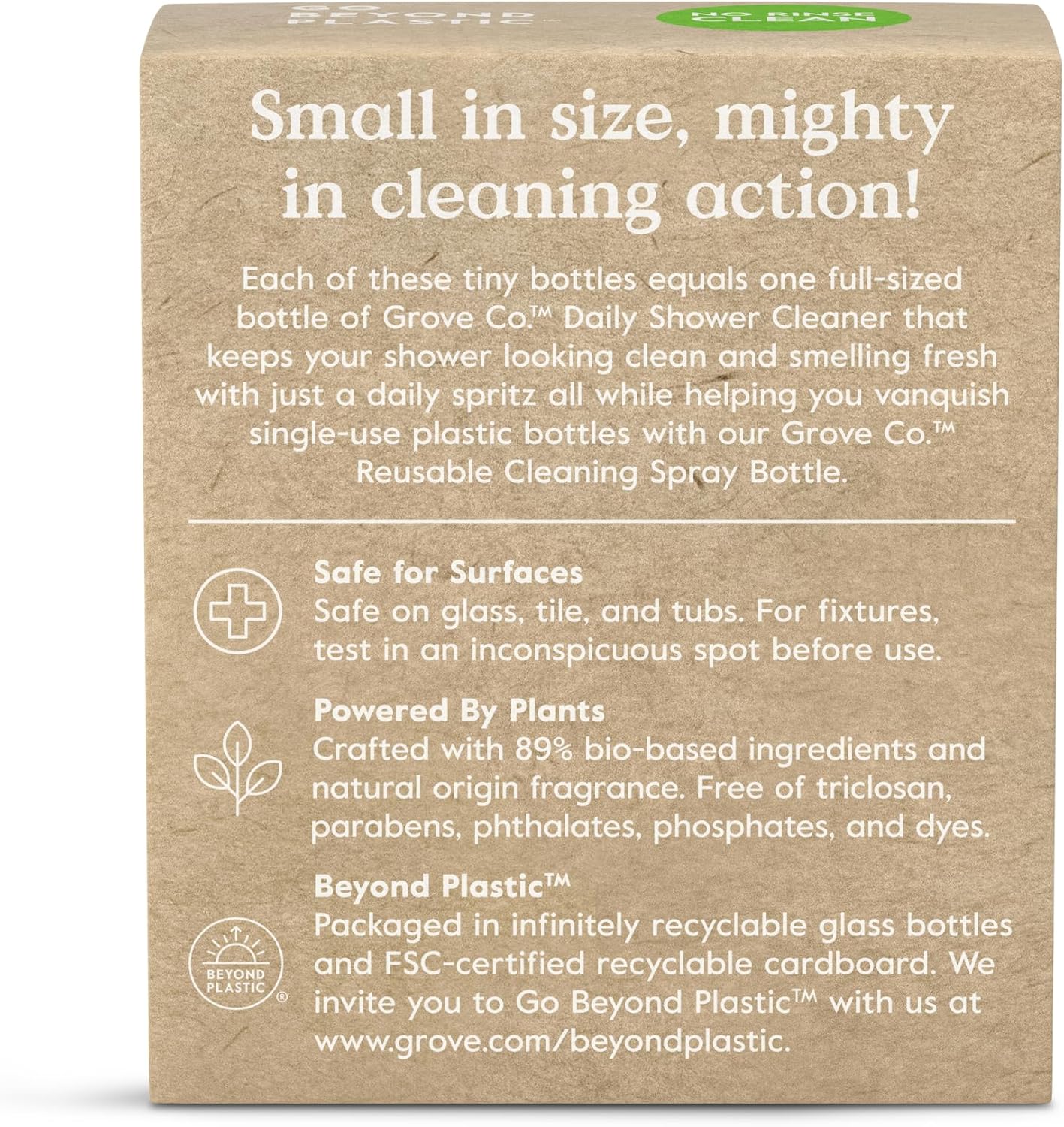 Grove Co Daily Shower Cleaner Refill 6 x 1 Fl Oz
