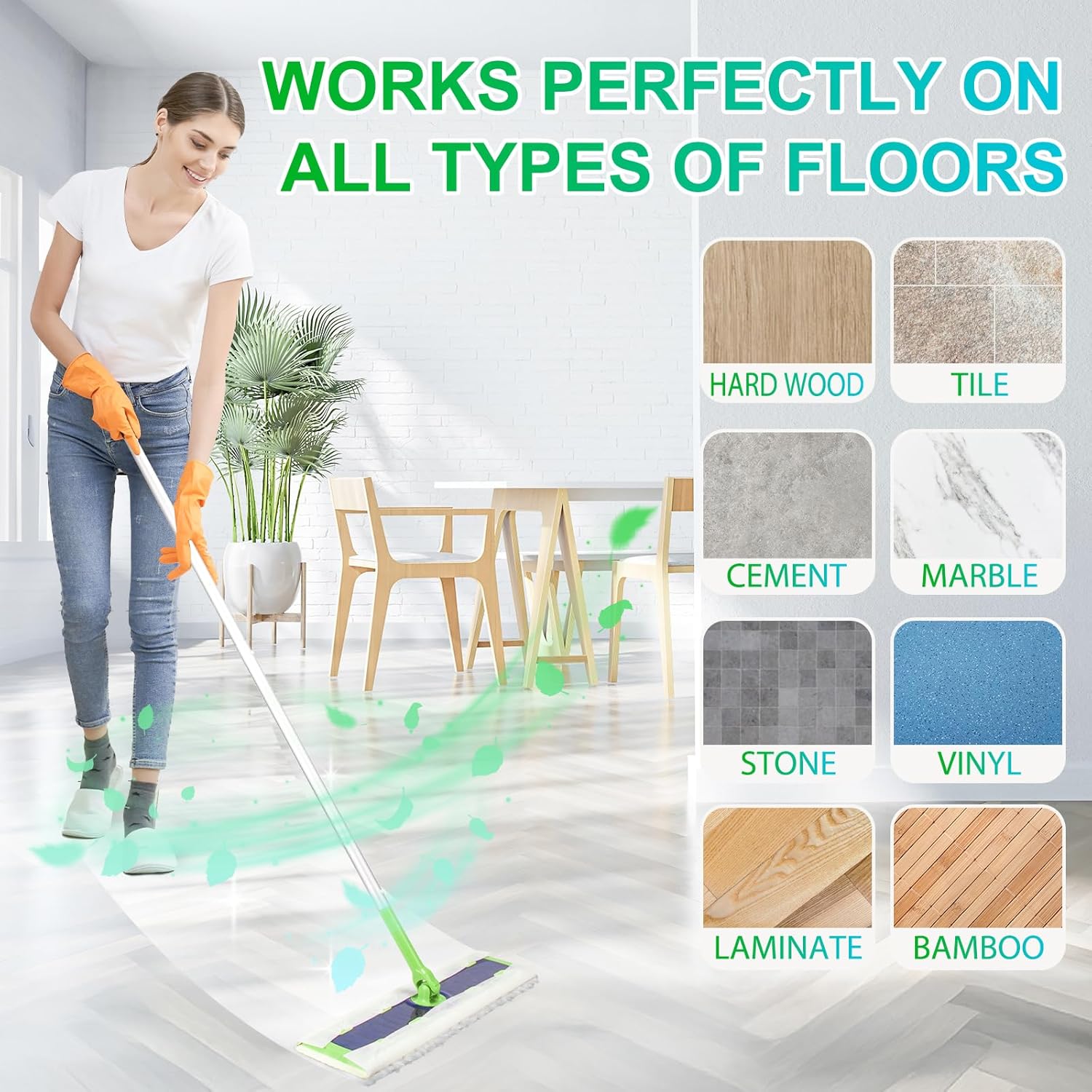 SAUAUSUN 40 Count XL Mop Pad Refills for Swiffer XL