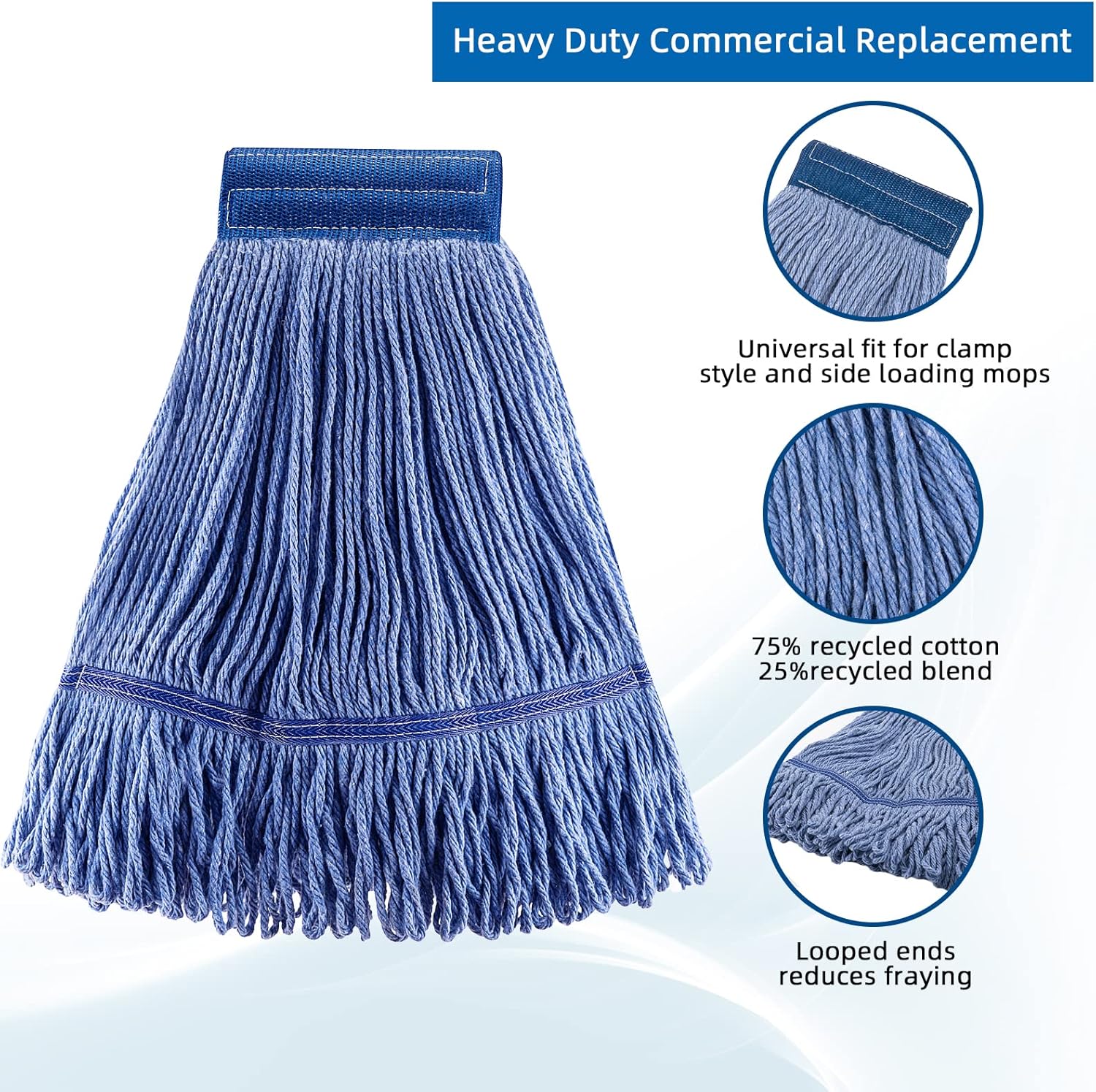 Star Maktion 3-Pack Heavy Duty Mop Head Replacement