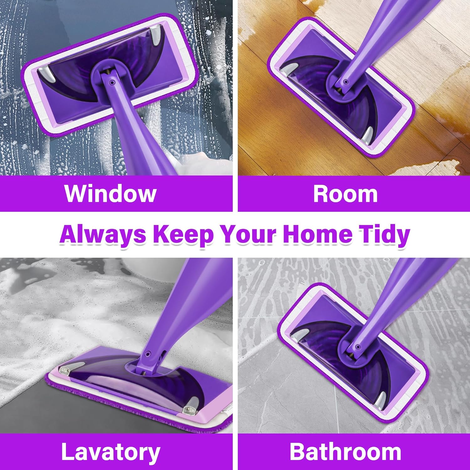 FORSPEEDER 6 Pack Reusable Mop Pads for Swiffer WetJet