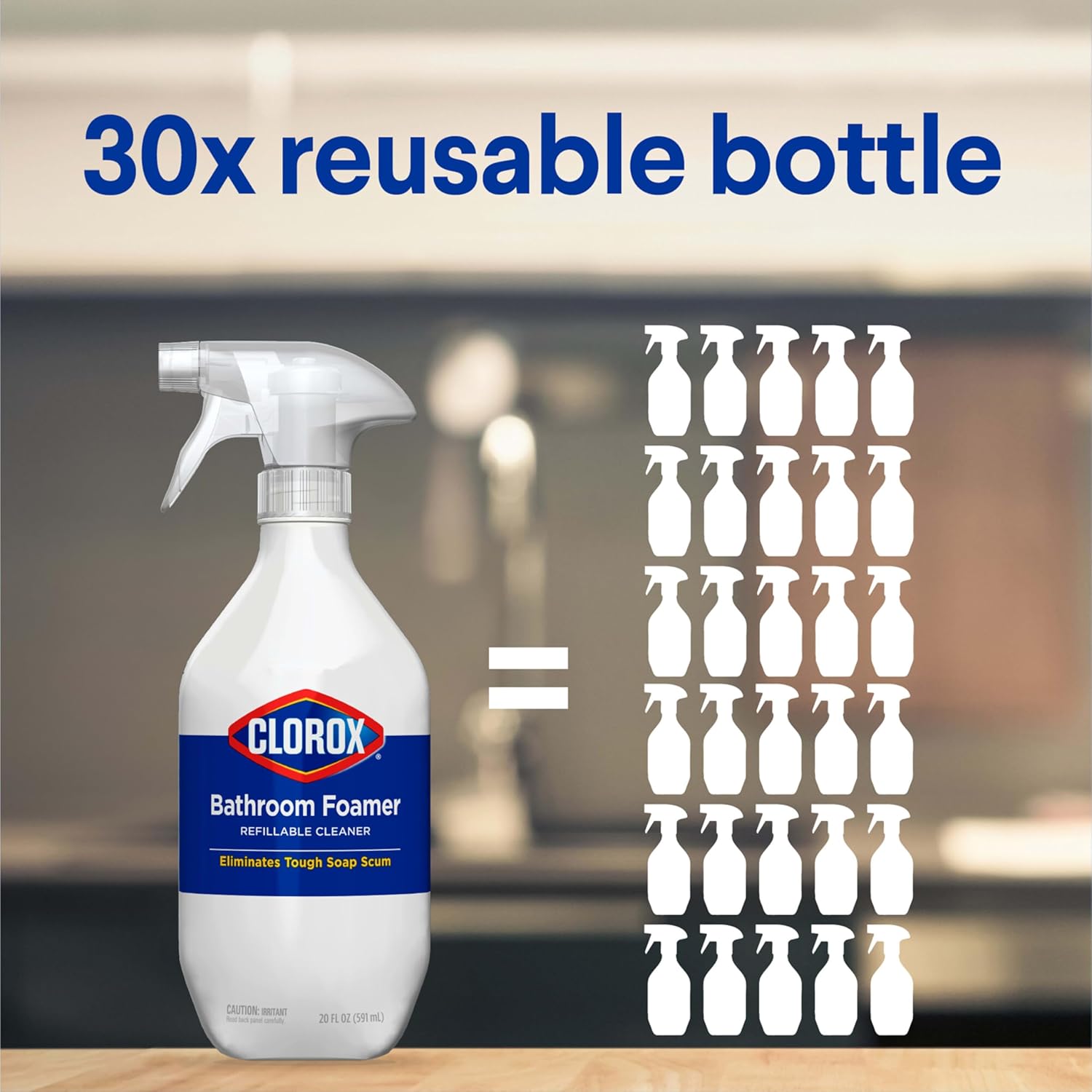 Clorox Refillable Bathroom Foamer Cleaner Starter Kit