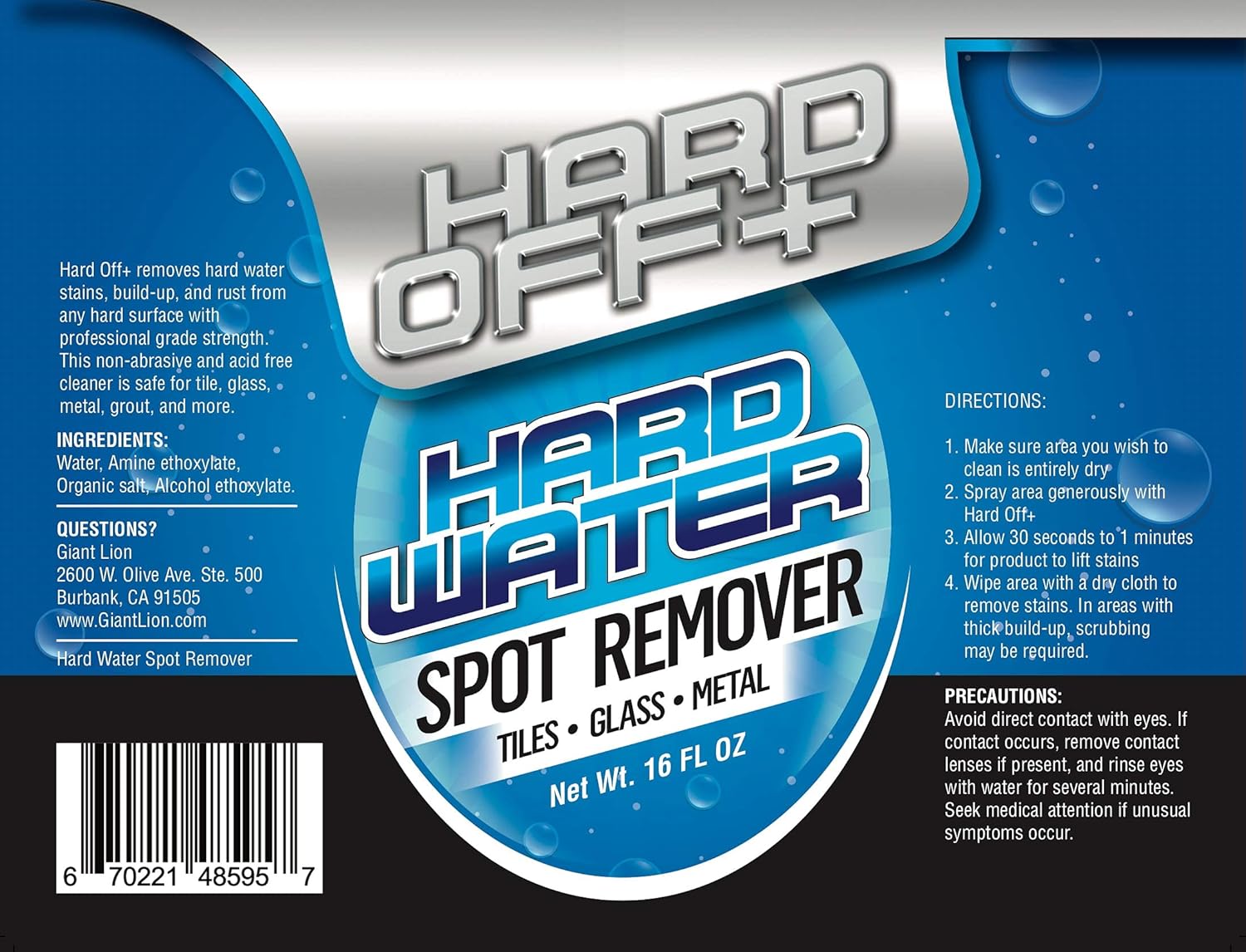 Giant Lion Hard Water Stain Remover 16oz 1