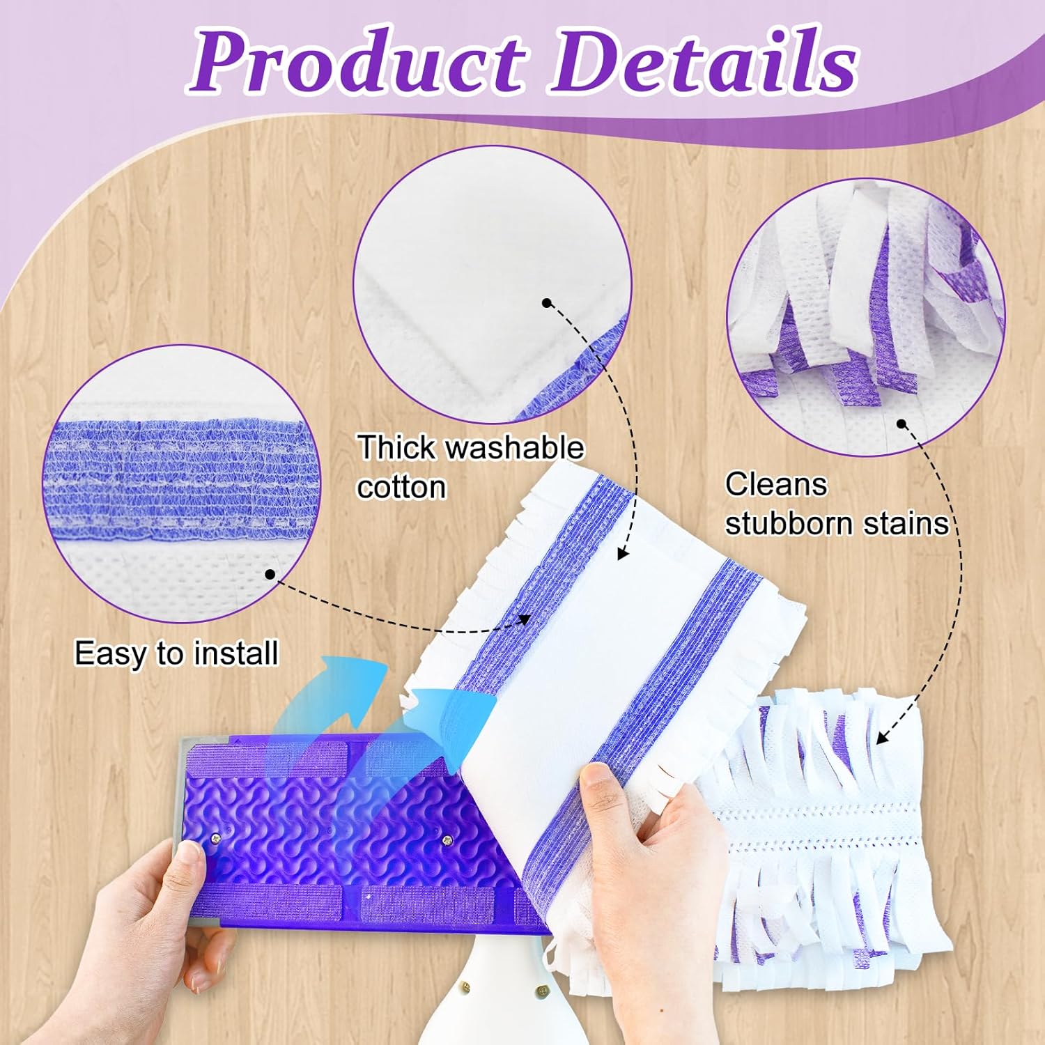 DLAIMI 12 Pack PowerMop Pads Refills for Swiffer