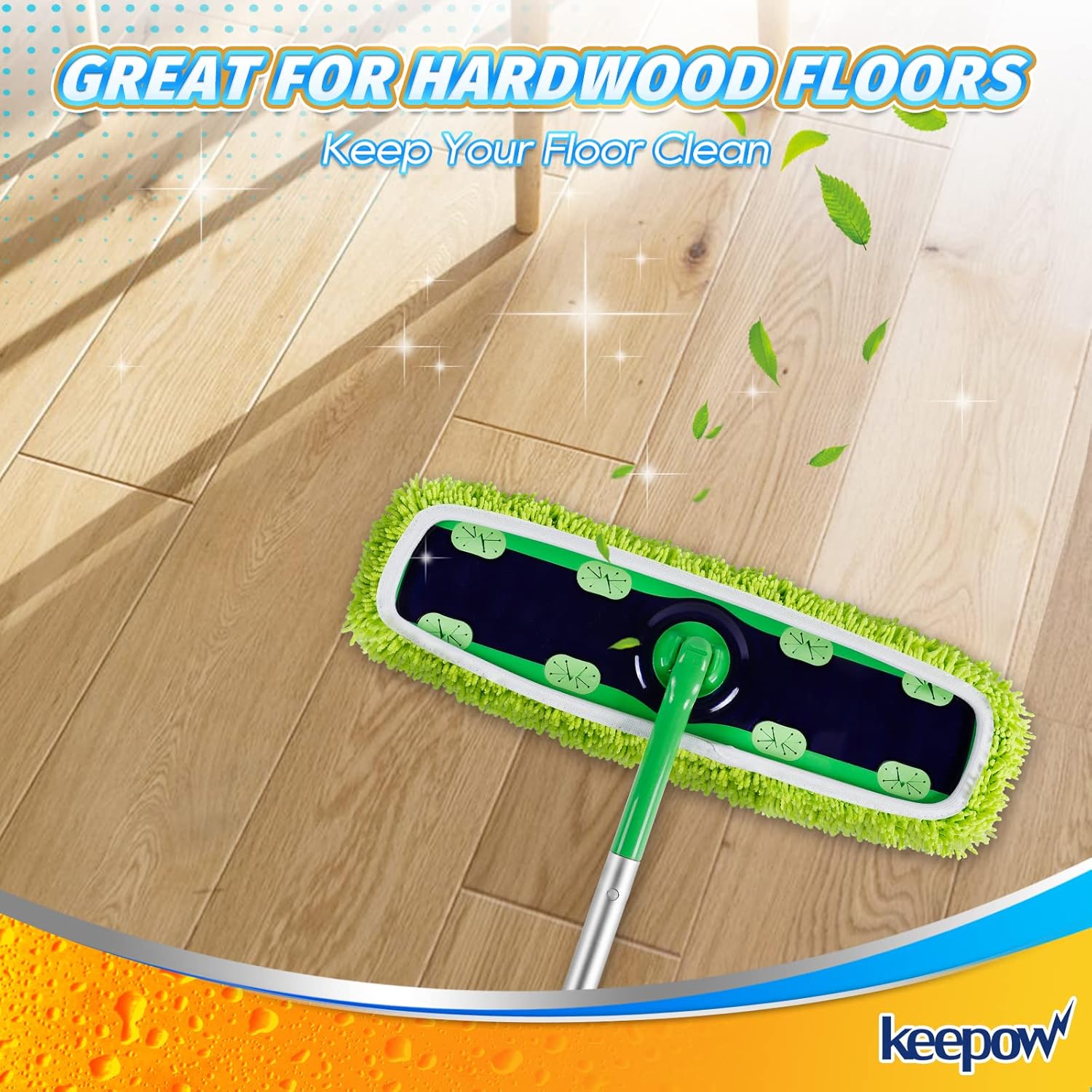 KEEPOW Reusable XL Wet Pads Refills for Swiffer XL Mop