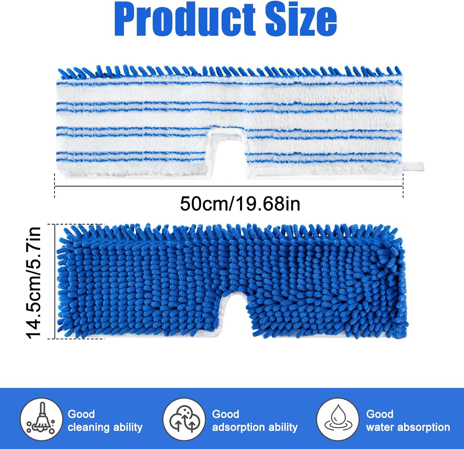 Yuunaie Mop Heads Replacement for O-Cedar Flip Mop 2 Pack 1