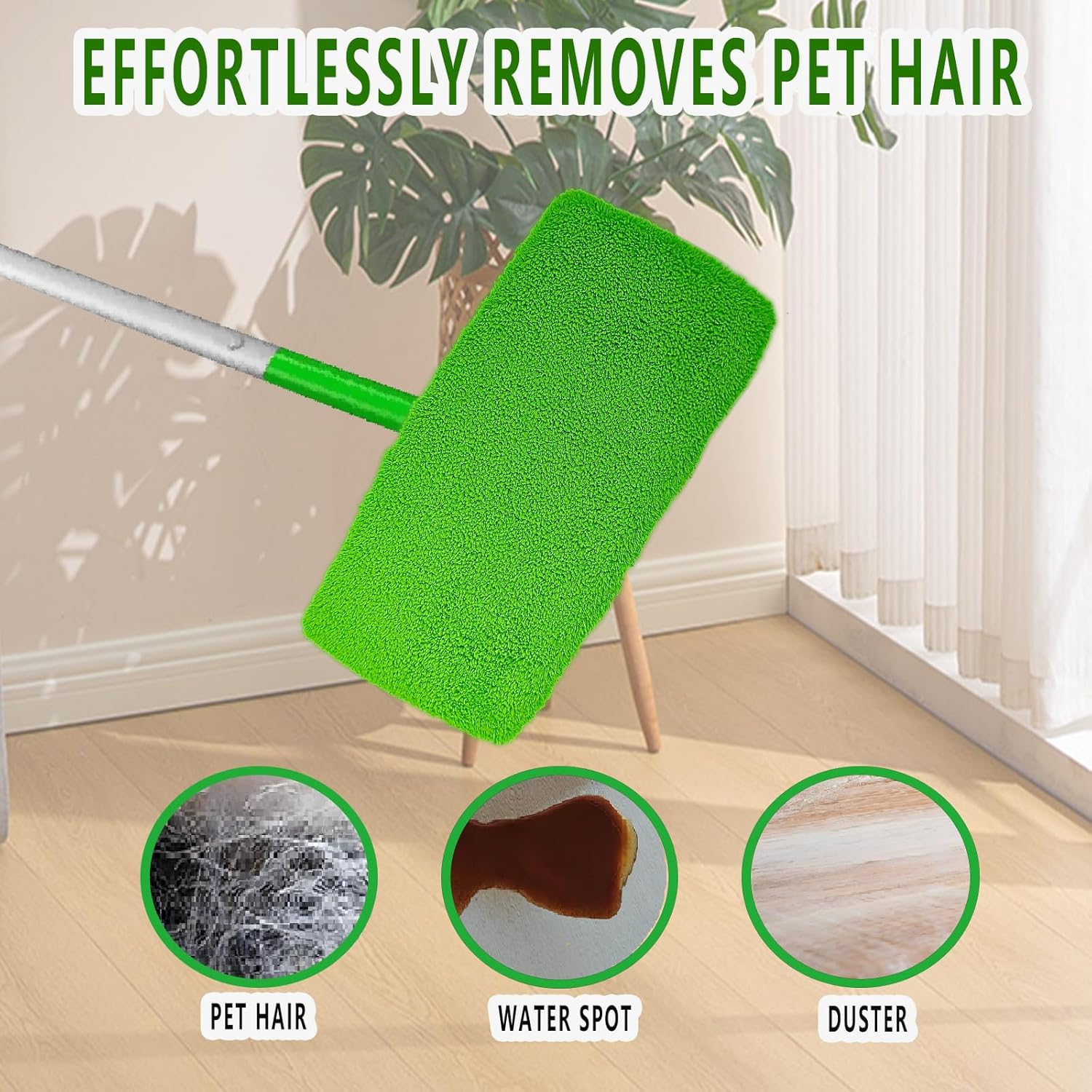 Febsow 8PCS Reusable Microfiber Mop Pads