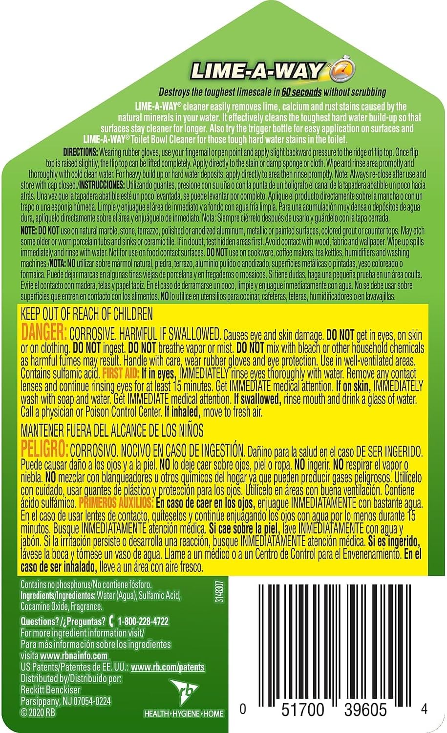 Lime-A-Way Lime Calcium Rust Cleaner 28 Fl Oz