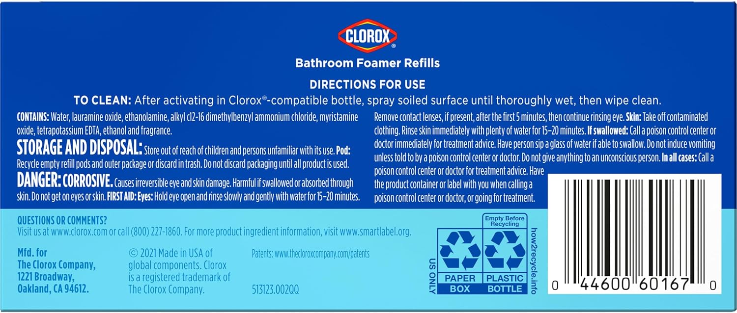 Clorox Bleach-Free Bathroom Foamer Refill Pods