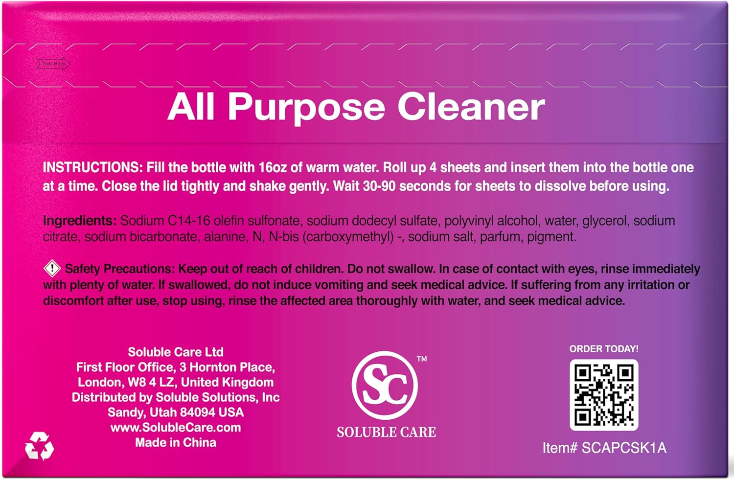 Soluble Care All-Purpose Cleaner Starter Kit