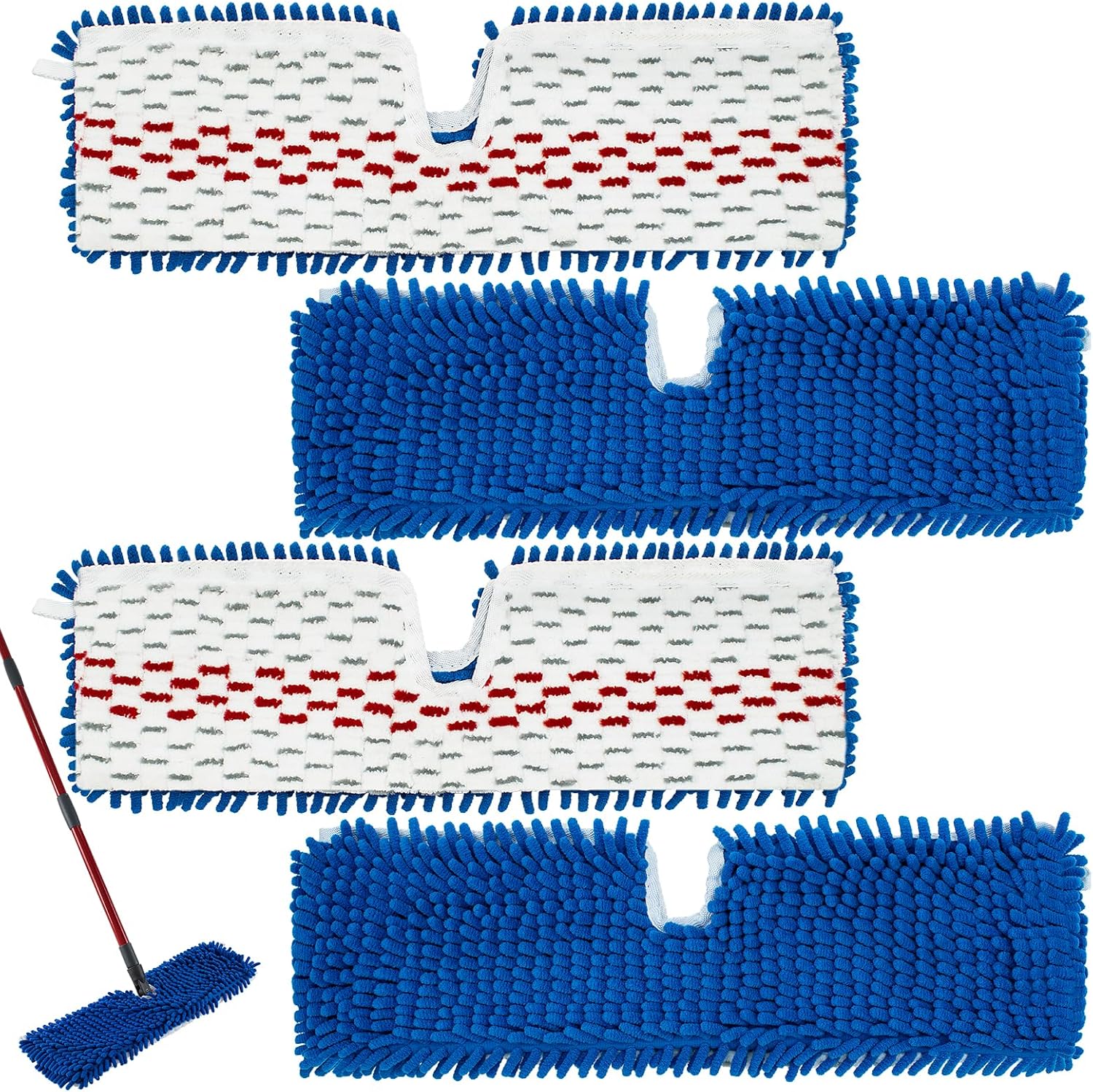 4 Pack Mop Refills for O-Cedar 3-Action Flip Mop