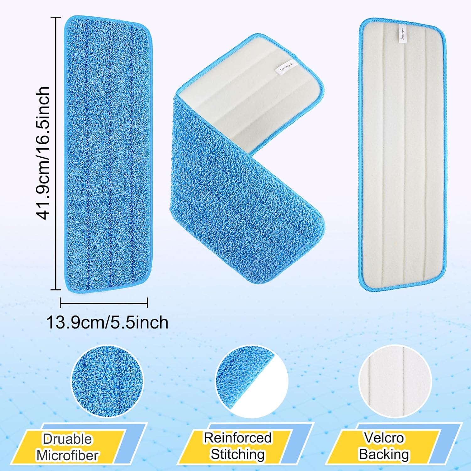 8 Pack 165 Inch Reusables Mop Pads for Bona System