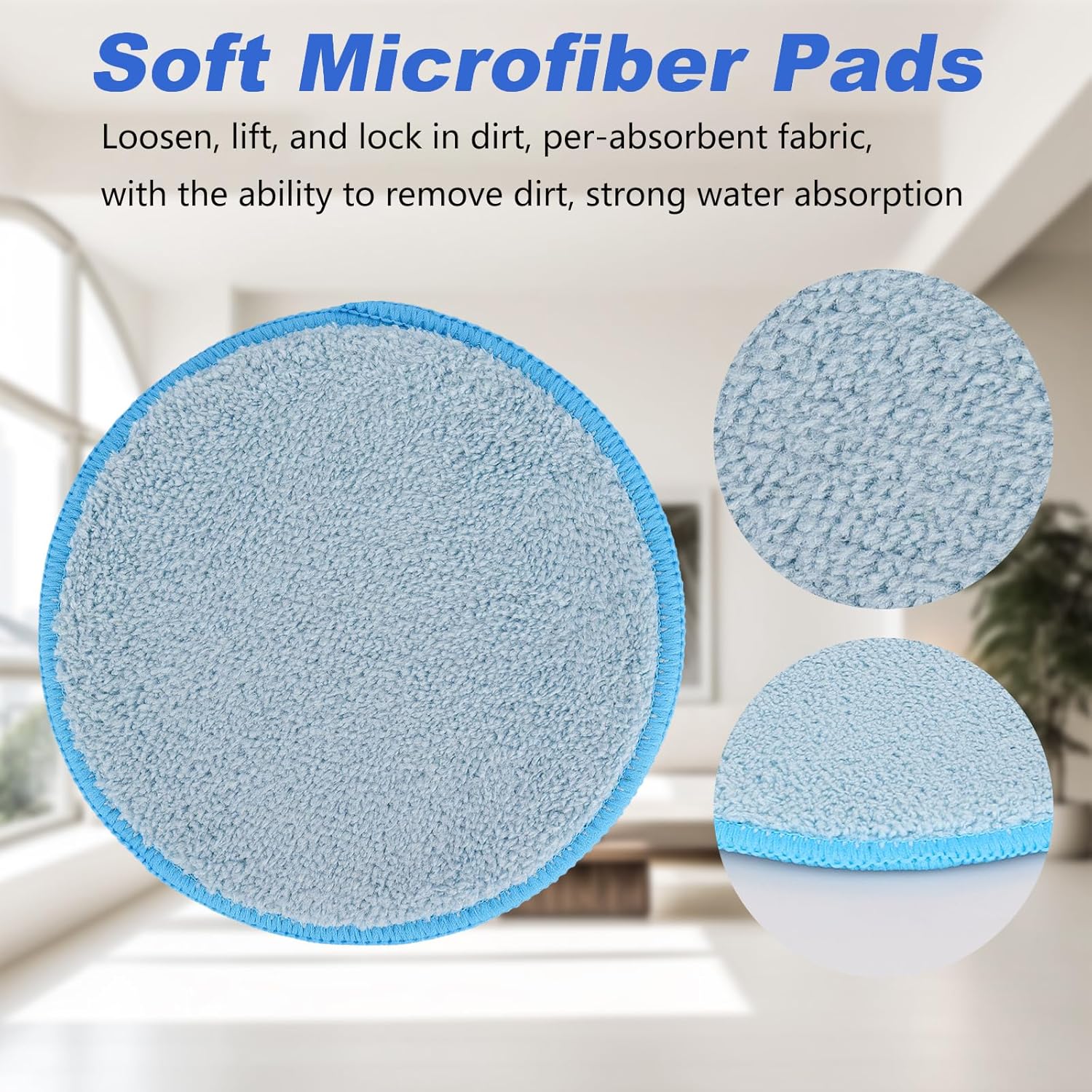 GreeSuit 63inch Spin Electric Mop Pads 10 Pack