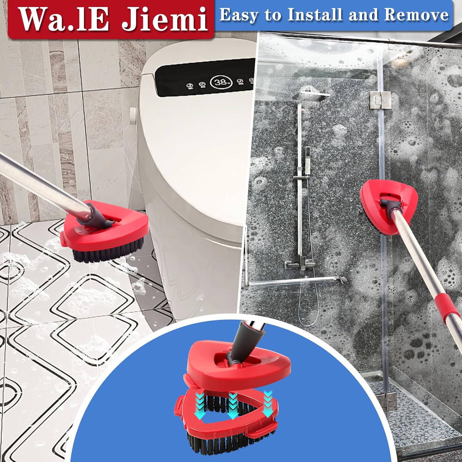 4 Pack Spin Mop Replacement Heads for 2-Tank System