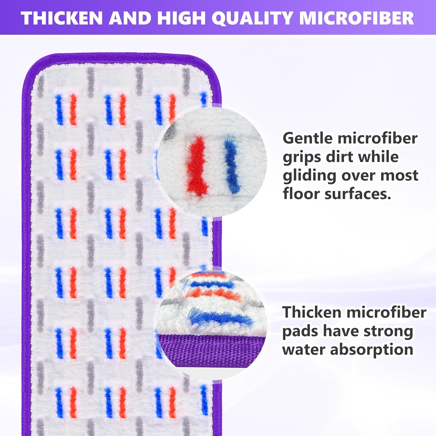 UMAYCOOL 6 Pack Reusable Swiffer Power Mop Pads Refills