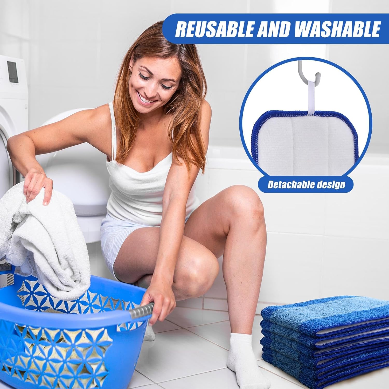 40 Piece Microfiber Mop Pad Refills for Bona Mop