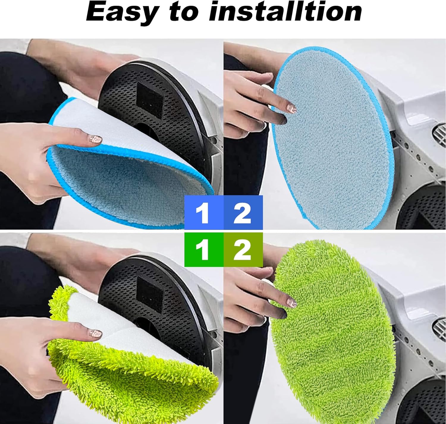 GreeSuit 63inch Spin Electric Mop Pads 10 Pack