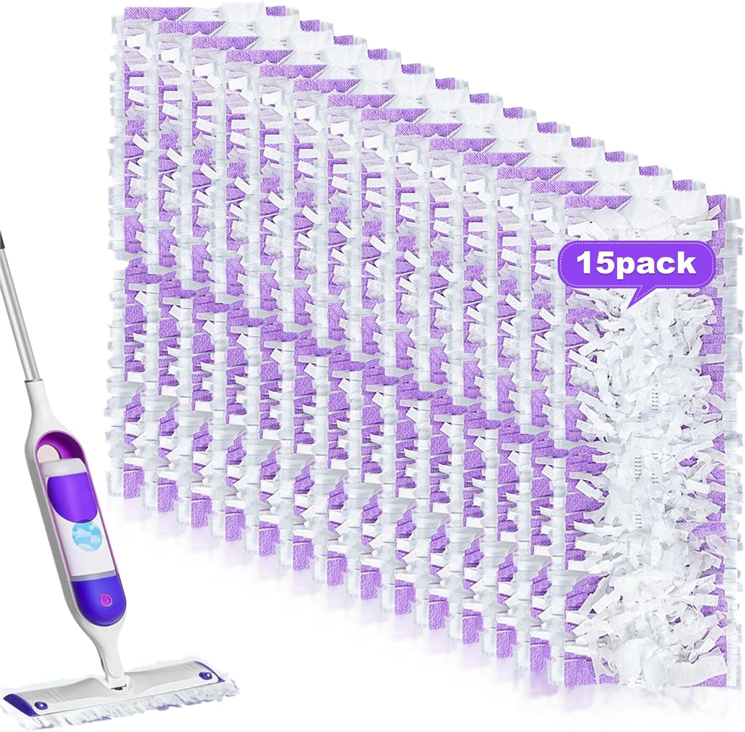 LOVECO 15 Pack Power Mop Refills Pads