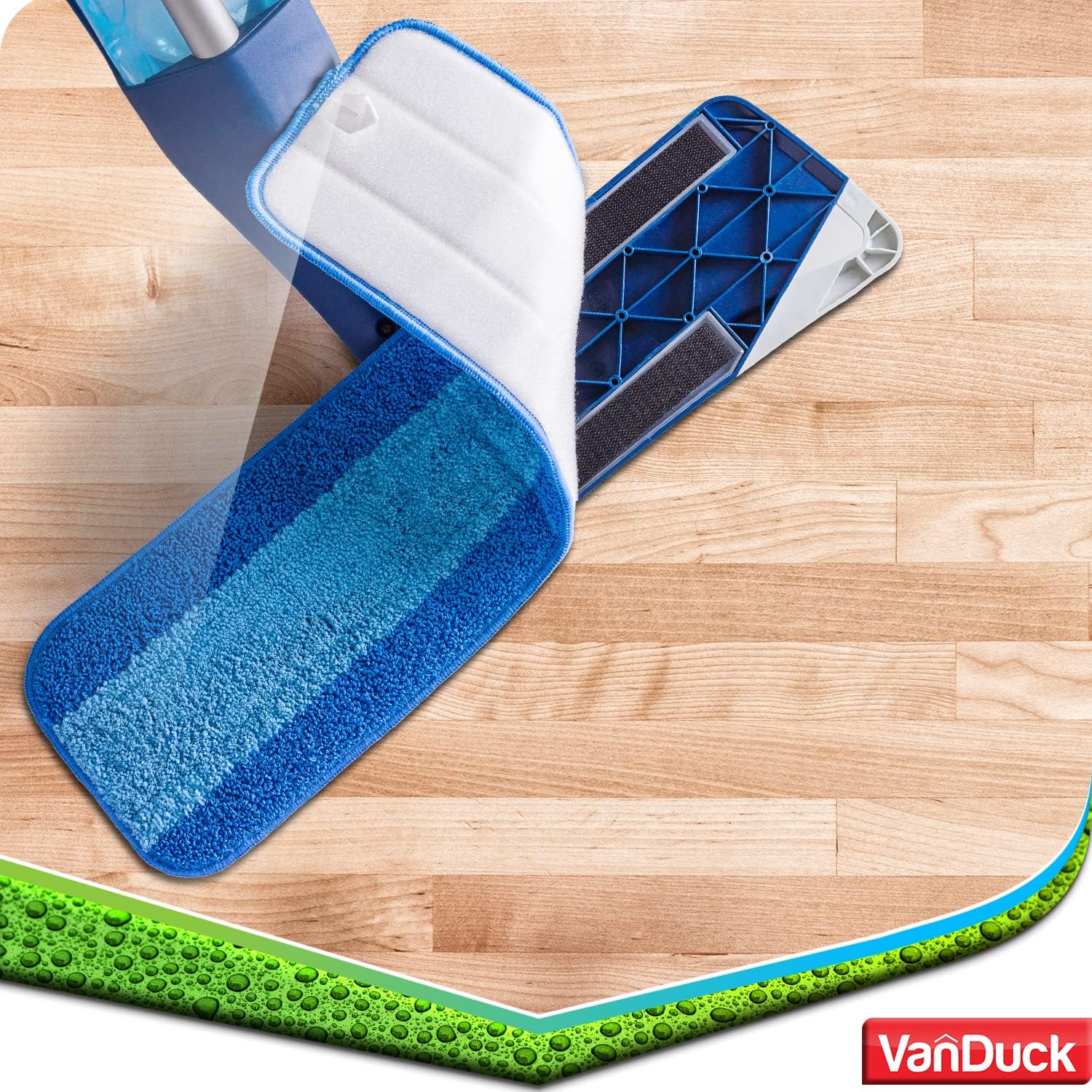 VanDuck Microfiber Mop Pads 3 Pack for Bona 18 Inch