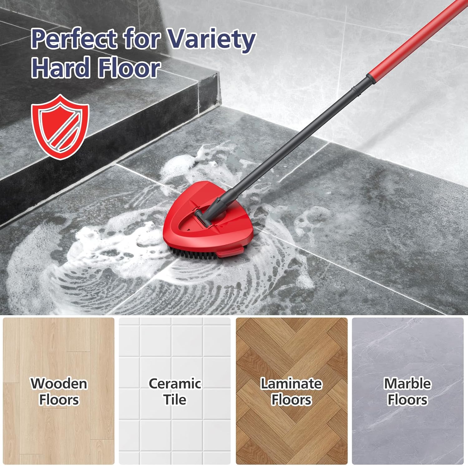 Caehomly 2 Pack Spin Mop Hard Bristle Replacement Head