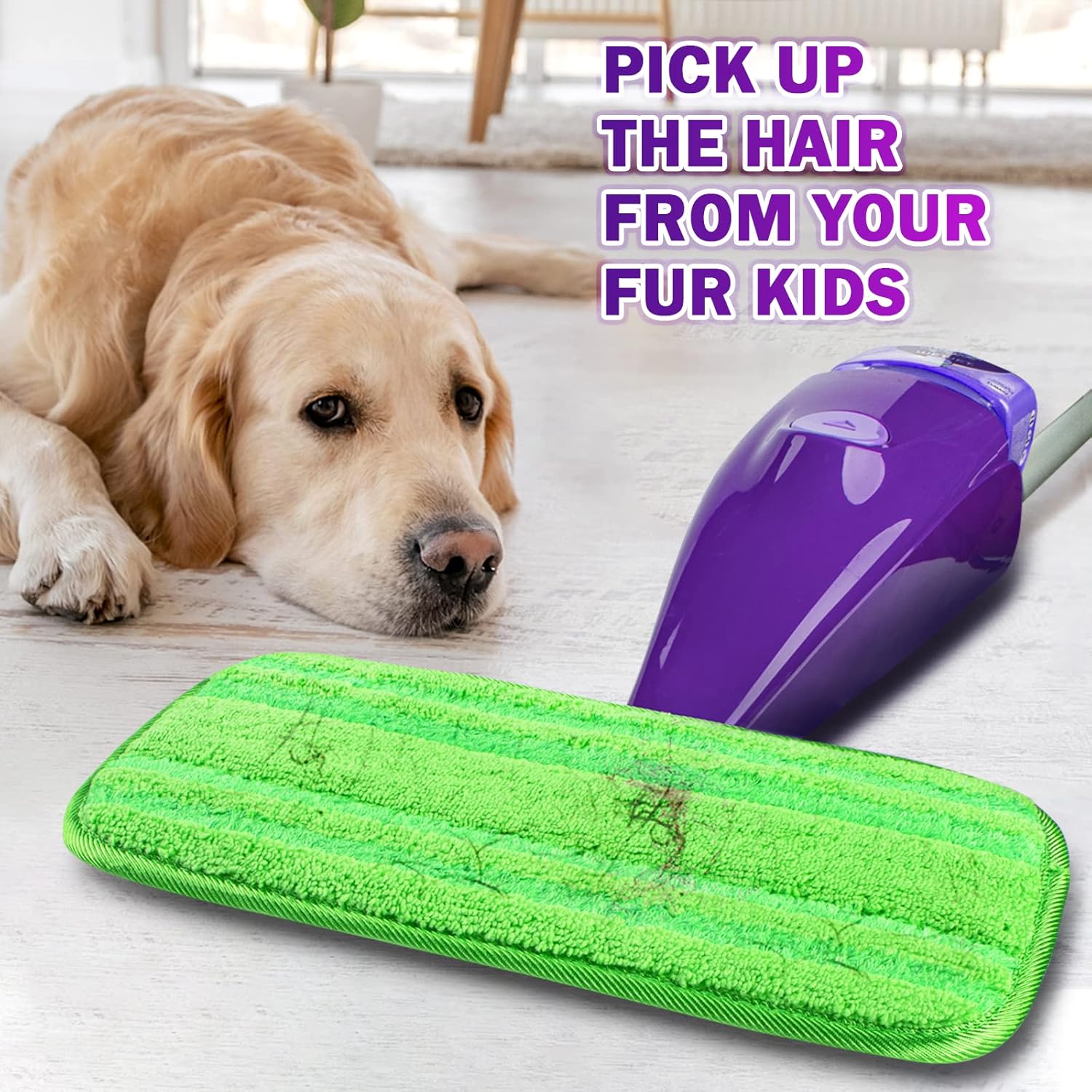 Orighty Reusable Mop Pads - 116x55 Inch Machine Washable Compatible with Swiffer WetJet