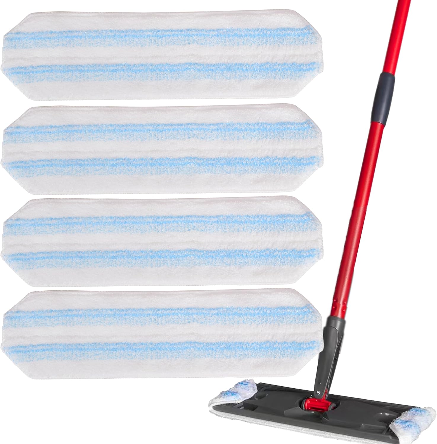 4-Pack Replacement Mop Pads for O Cedar H2Pro Mop