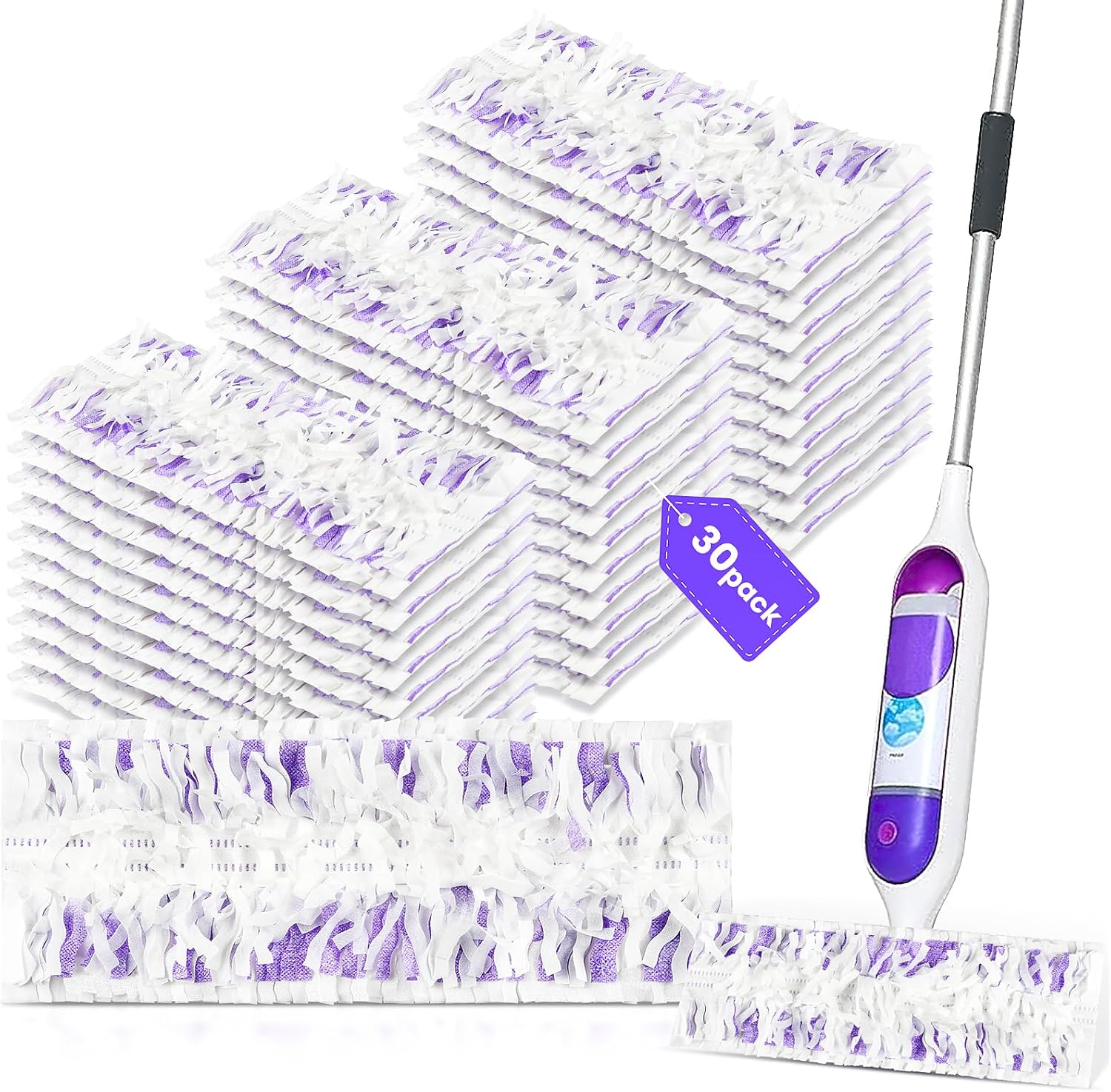 30 Pack Power Mop Pad Refills for Swiffer PowerMop Multi-Surface Mop