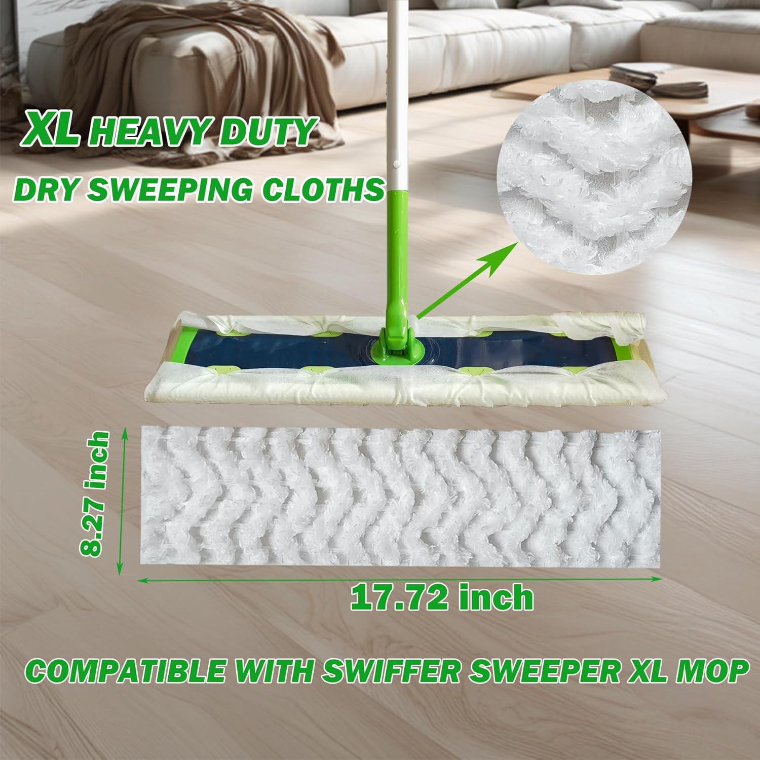 SoliFairy XL Dry Sweeping Cloth Refills for Swiffer Sweeper XL Mop