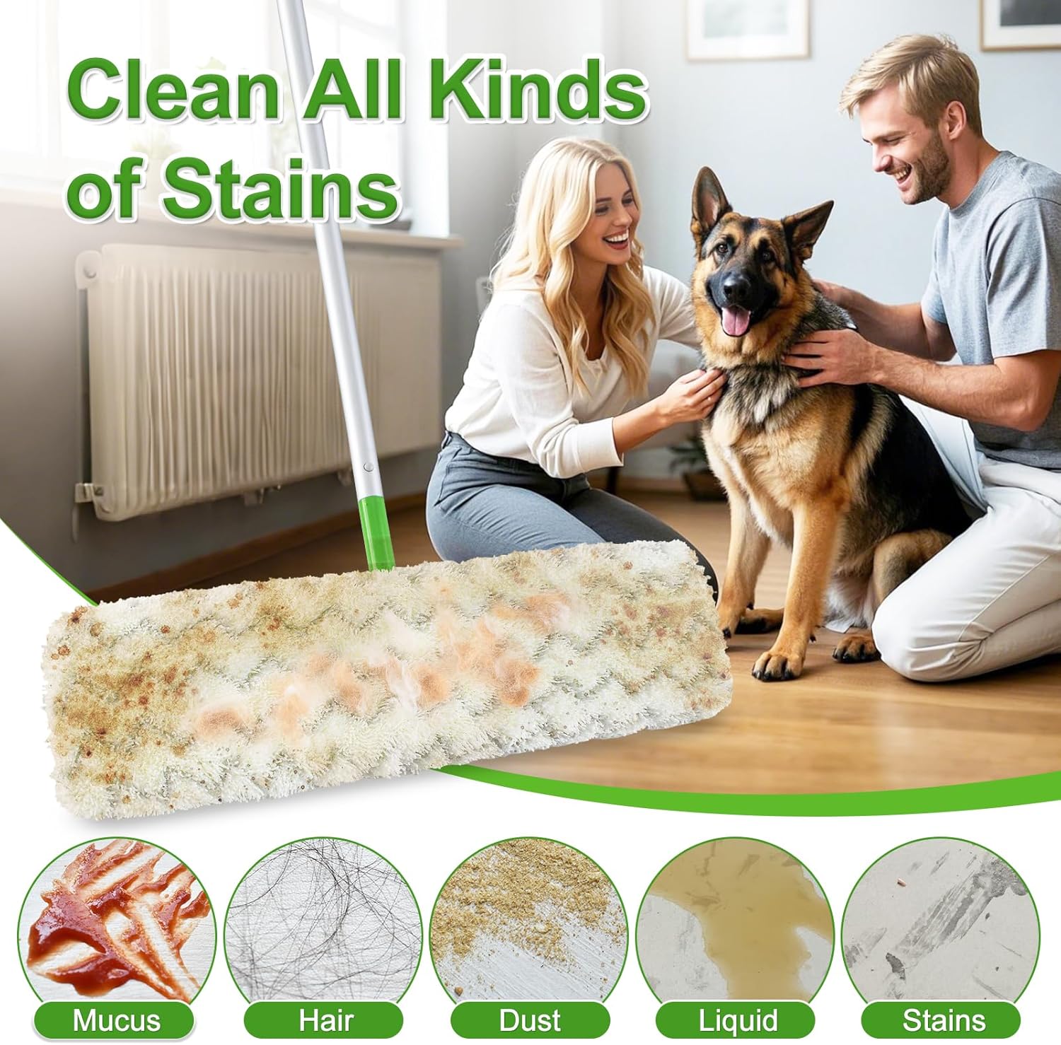 8 Pack Reusable Swiffer XL Mop Pads - Wet Dry Compatible