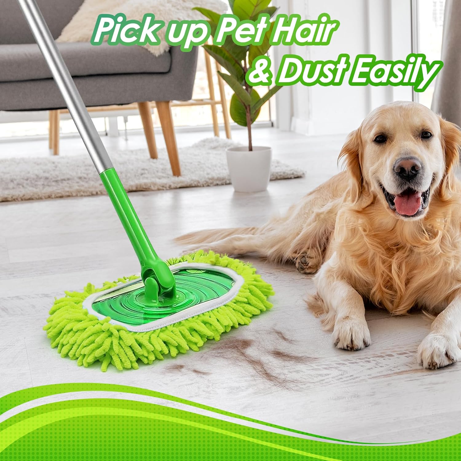 JEHONN Reusable Microfiber Mop Pads 4 Pack for Swiffer Sweeper