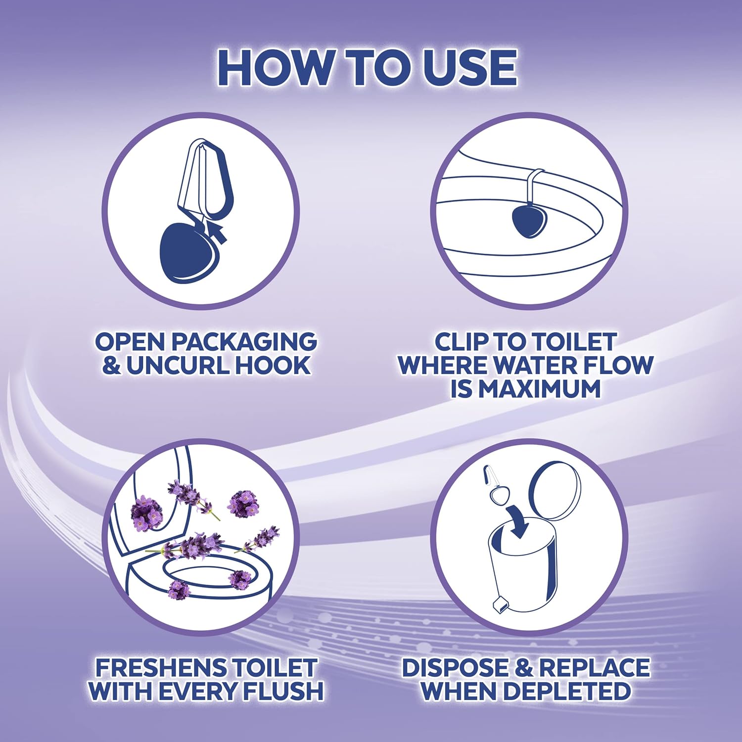 Lysol Automatic Toilet Cleaner Lavender Fields Scent 2ct