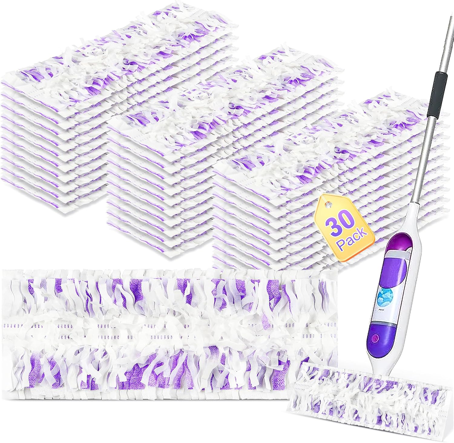 30 Pack Disposable Mop Pads Refills for PowerMop