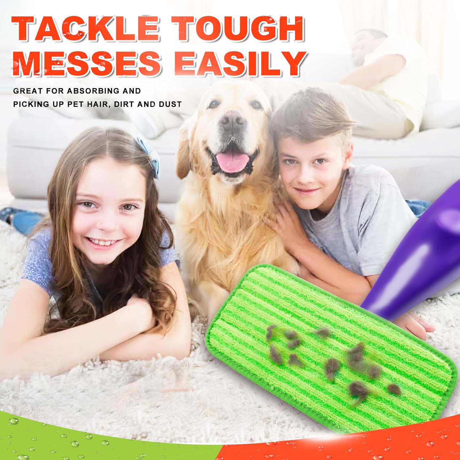 DR DAPPER Reusable Mop Pad Refills 4 Pack