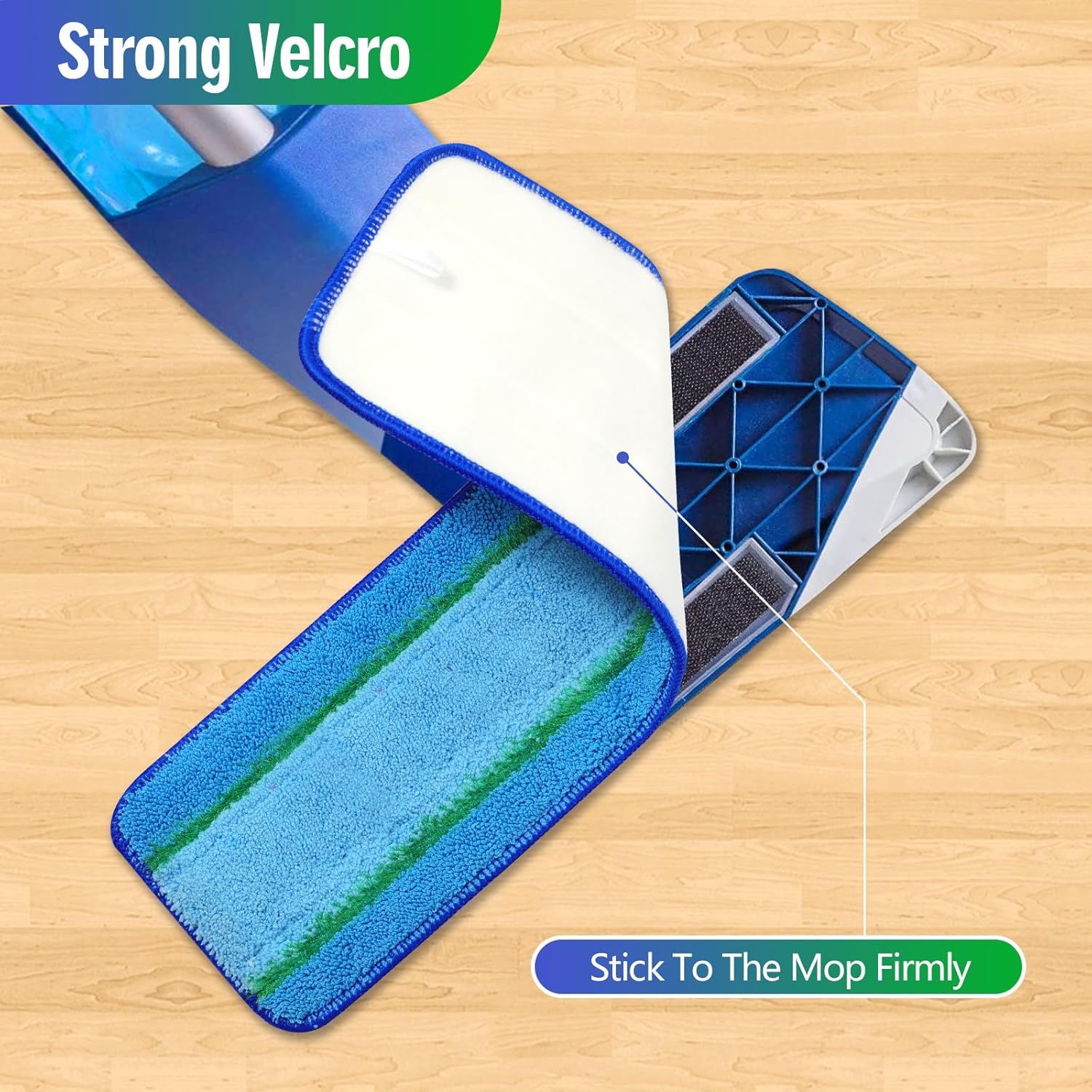 12-Pack Microfiber Replacement Pads for Bona 18-Inch Mops