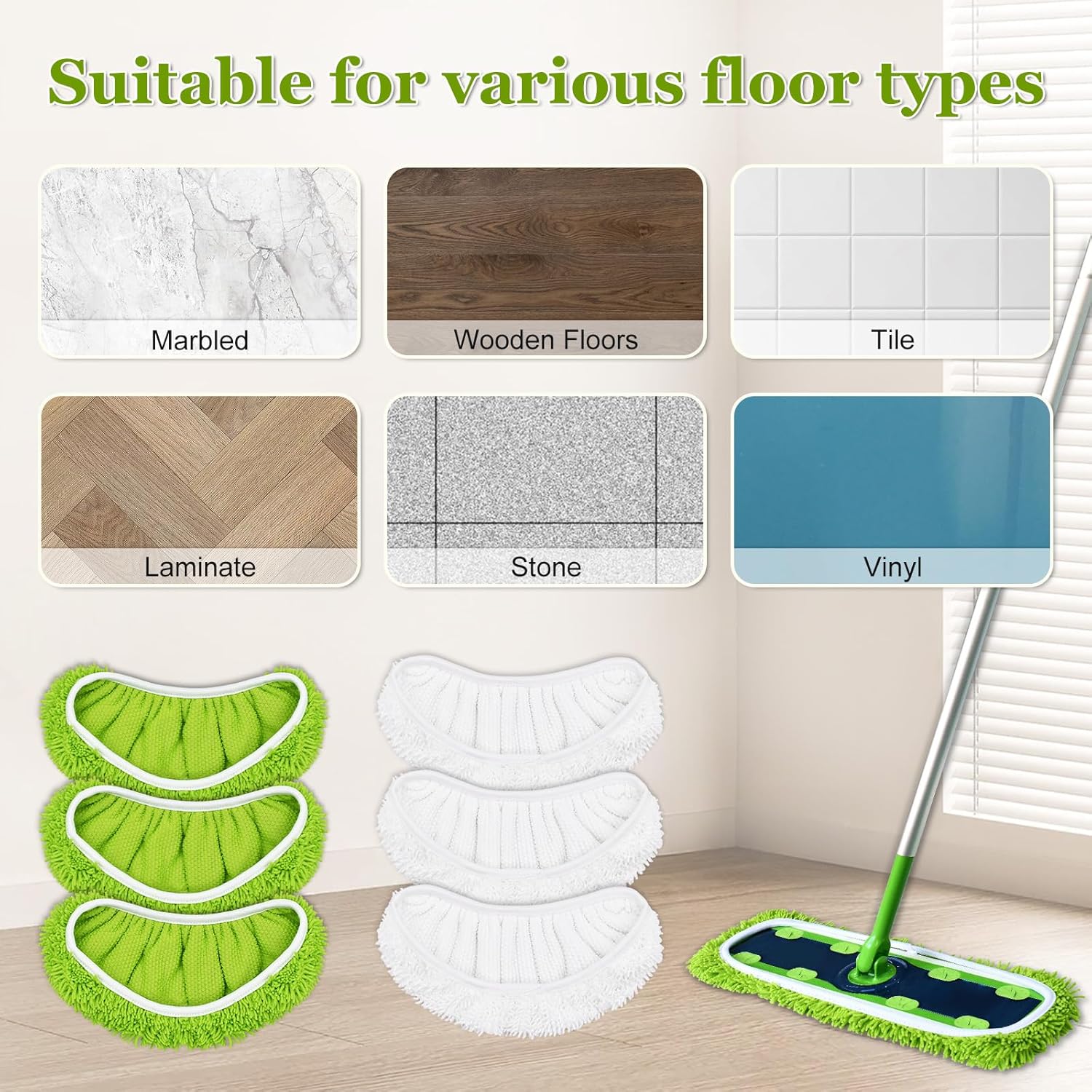 DLAIMI XL Mop Pads for Swiffer XL 6 Pack