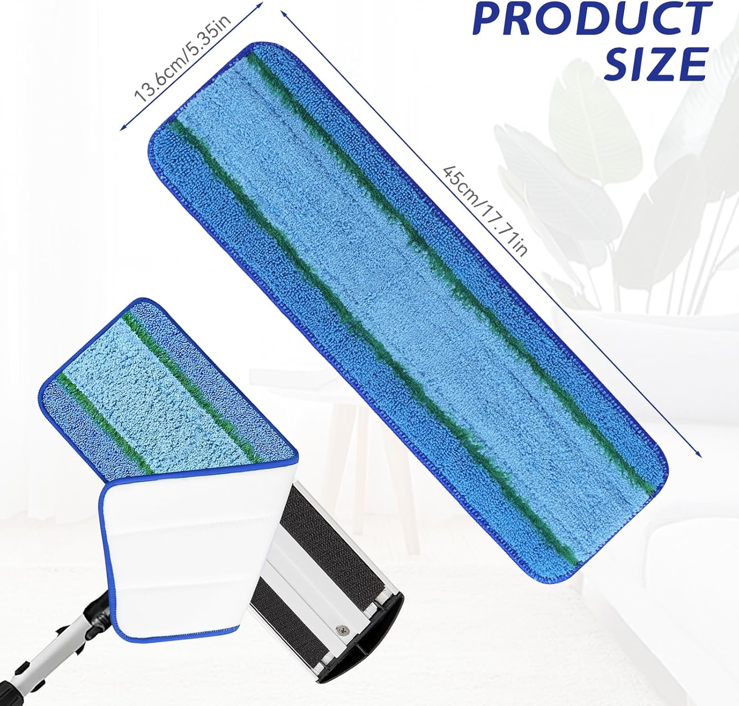Upgraded Microfiber Mop Pads for Rubbermaid 18 Inch Mops 8 Pack
