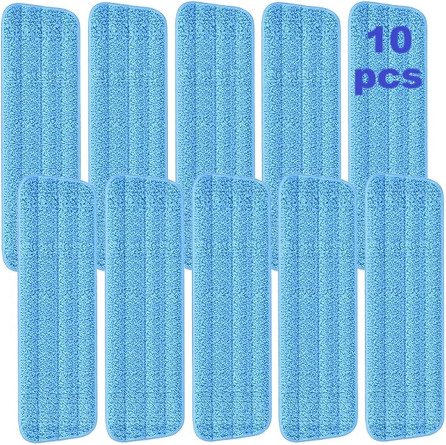 10 Pcs Reusable Microfiber Mop Pads 165 Inch