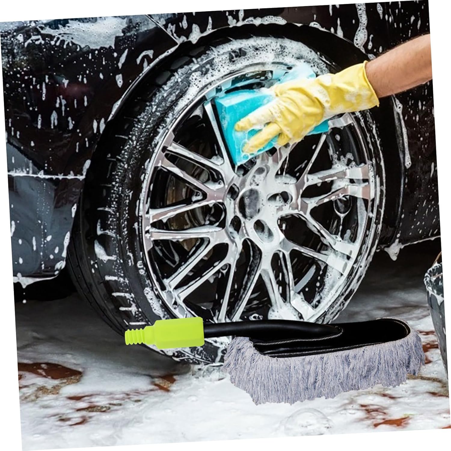 Threaded Mop Handle Adapter Replacement Tip for Broom and Car Wash Brush