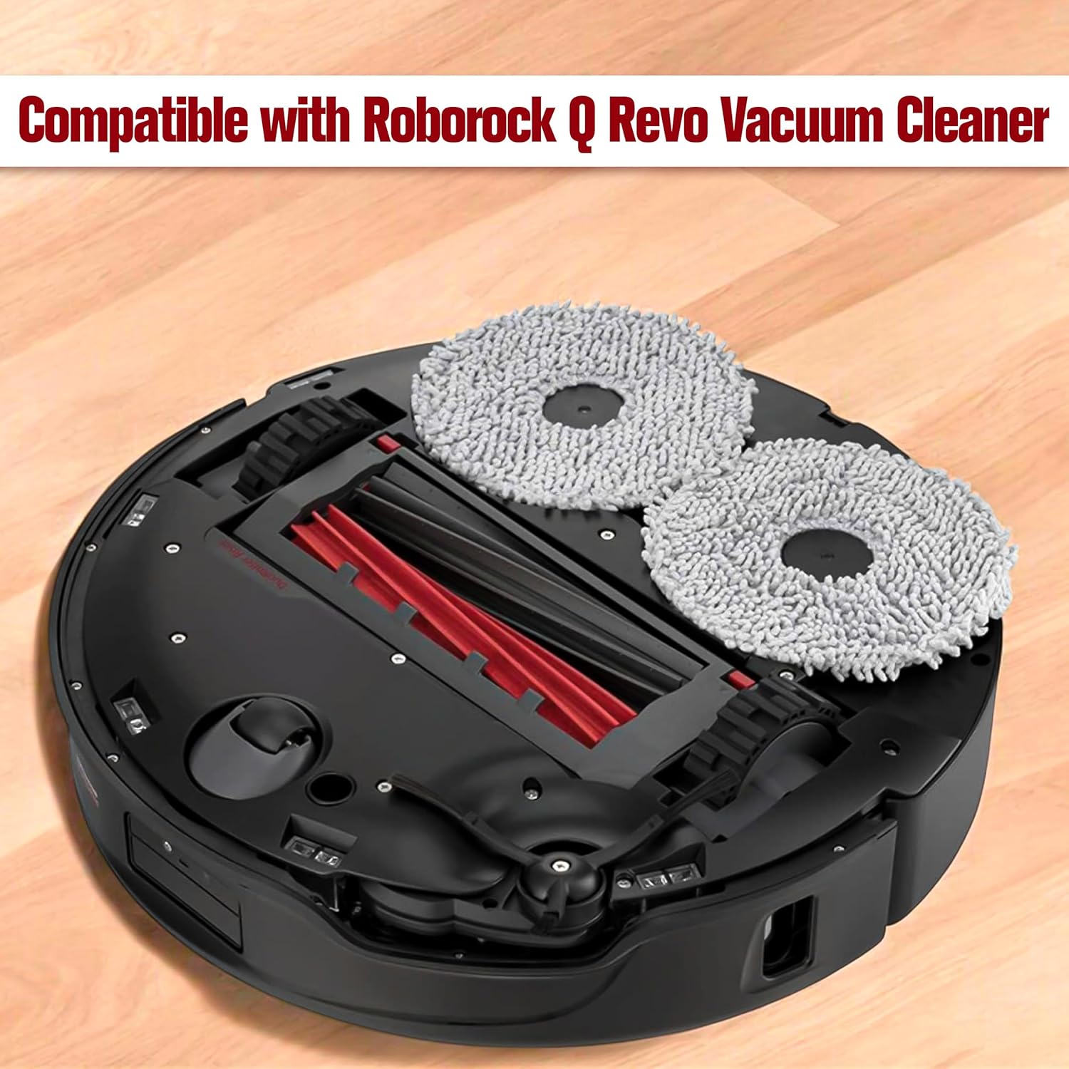 BuleVina 8Pcs Microfiber Mop Cloth Tray for Roborock Q Revo